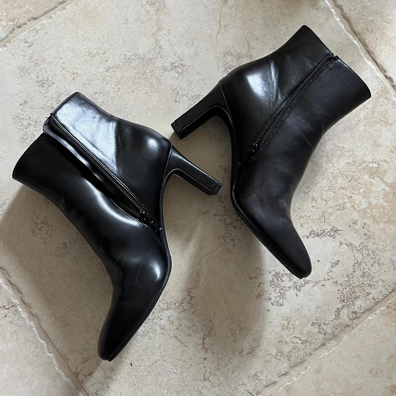 Cute black leather booties best sale