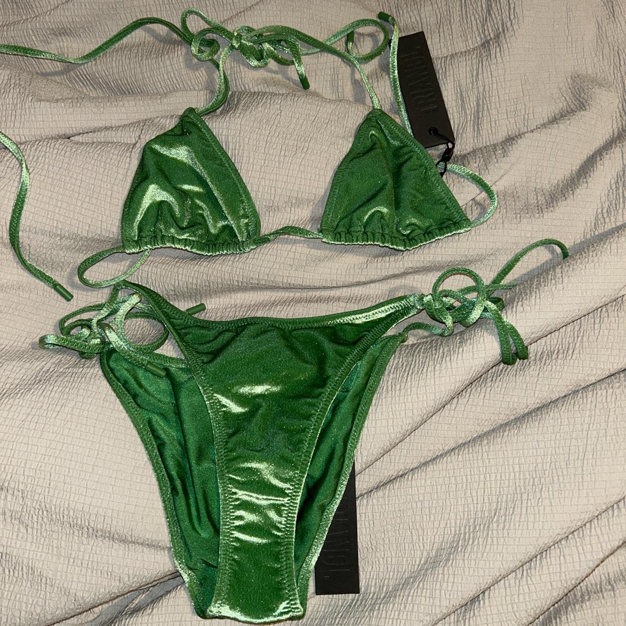 Triangl Women's Green Bikinisandtankinisets Depop