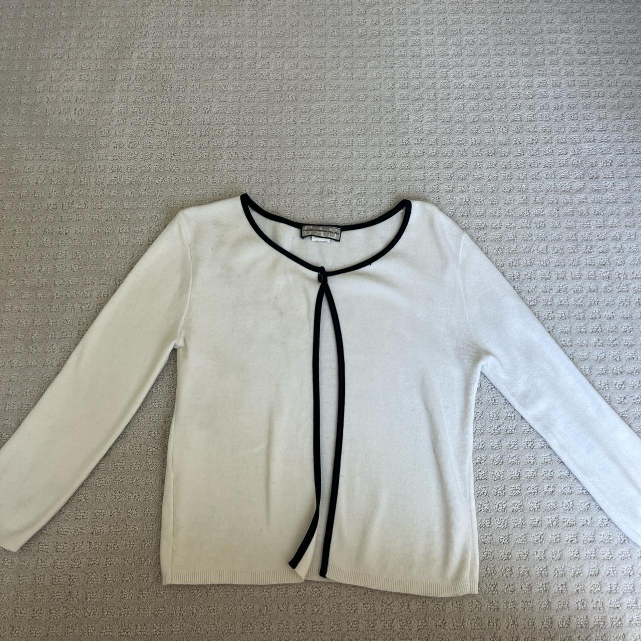 White and black cardigan! - Depop