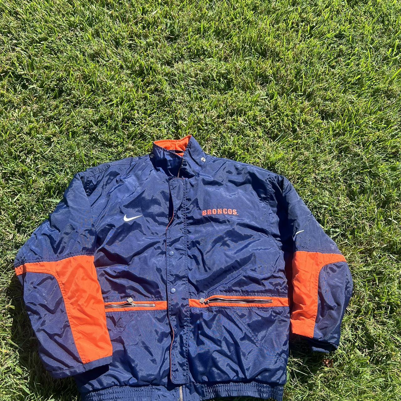 Nike NFL Denver Broncos Orange Full Zip Track Jacket - Depop