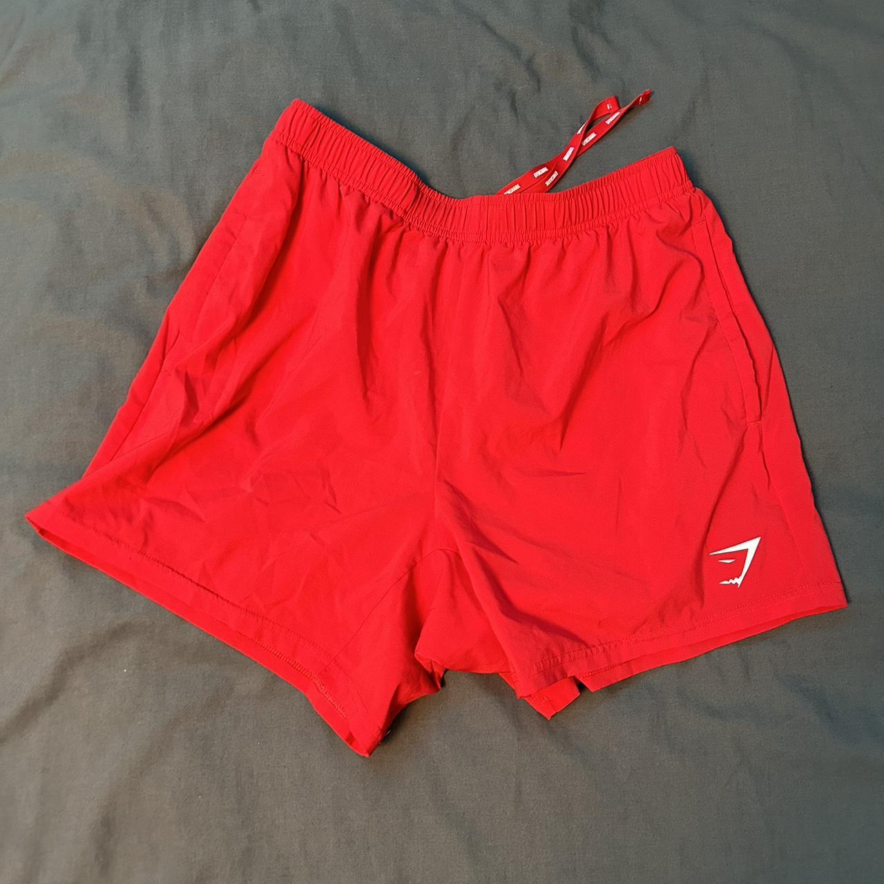 Gymshark Red 5in Arrival Shorts gymshark gymwear... Depop