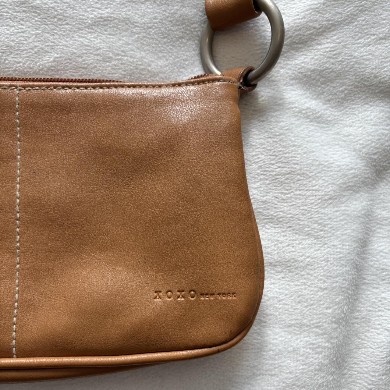 vintage xoxo new york brown faux leather mini... | Depop