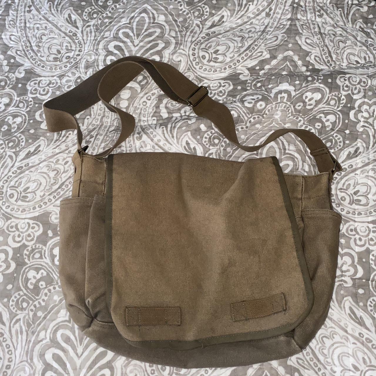 Faded Army green messenger bag, Made in India #bag... - Depop