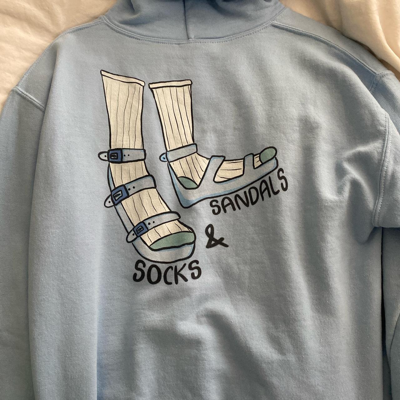 sinjin drowning socks and sandals merch w slight... Depop