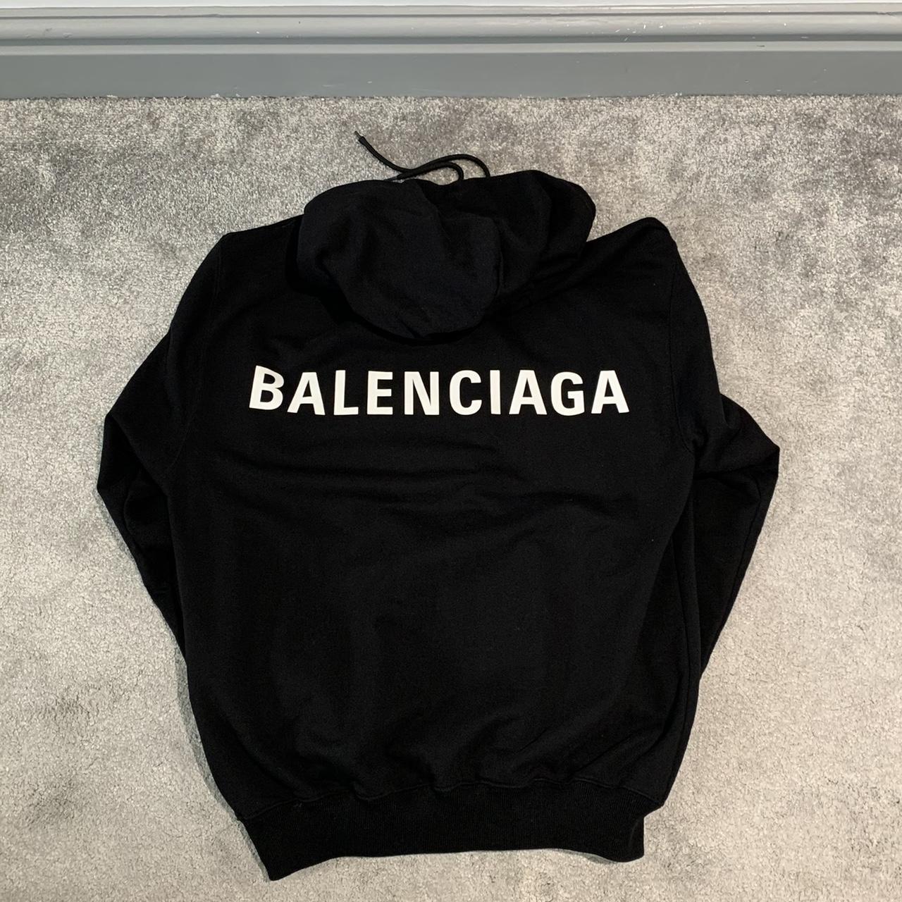 •Men’s black Balenciaga hoodie •Size large •Perfect... - Depop