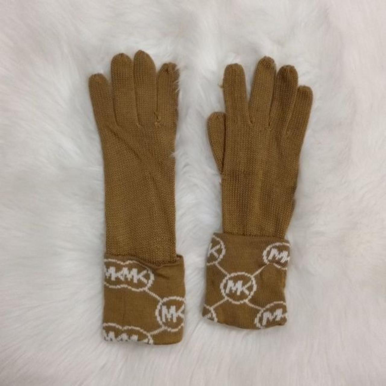 MK Michael Kors Knit Gloves Folded Signature... Depop