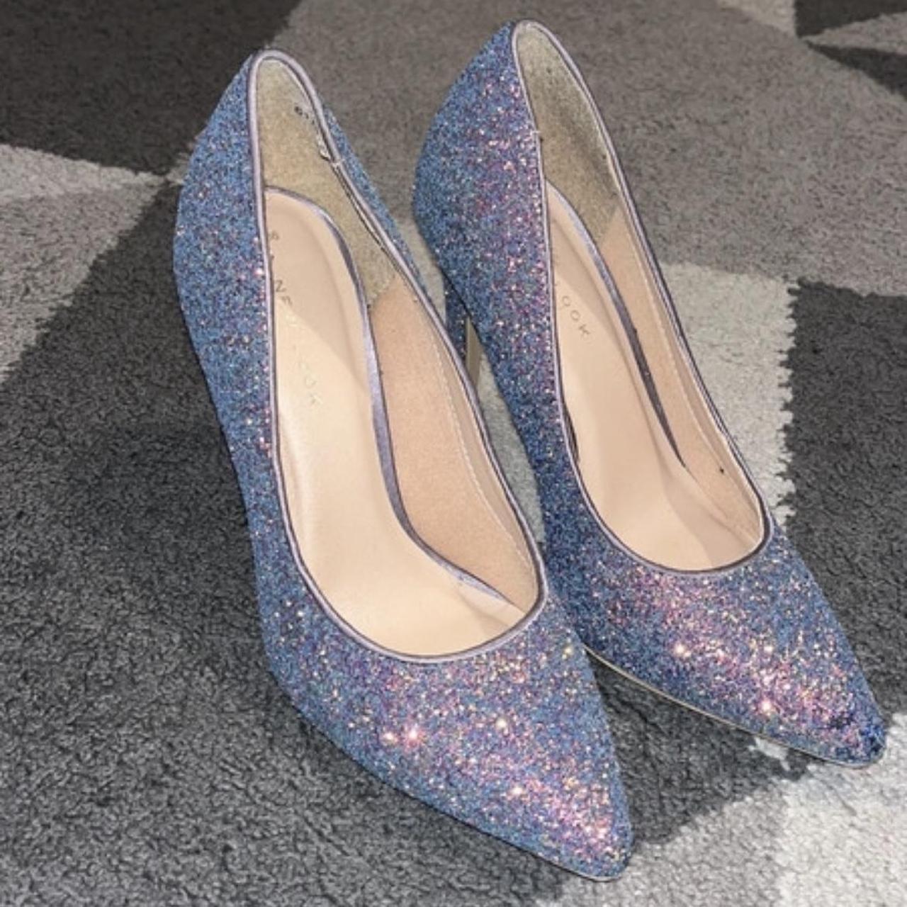 New look glitter sparkle heels women's size 3 worn... - Depop