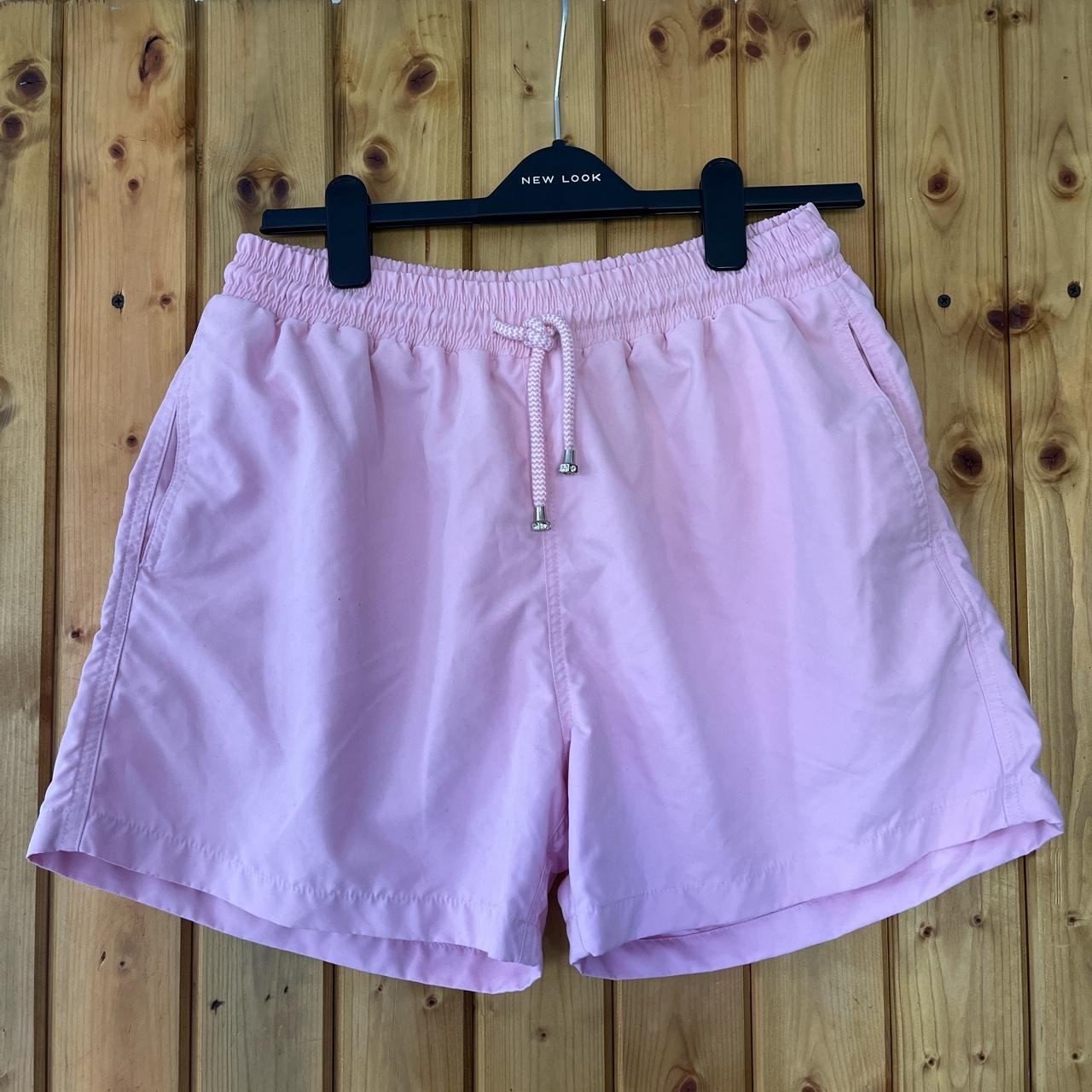 Men's Pink Swim-briefs-shorts 