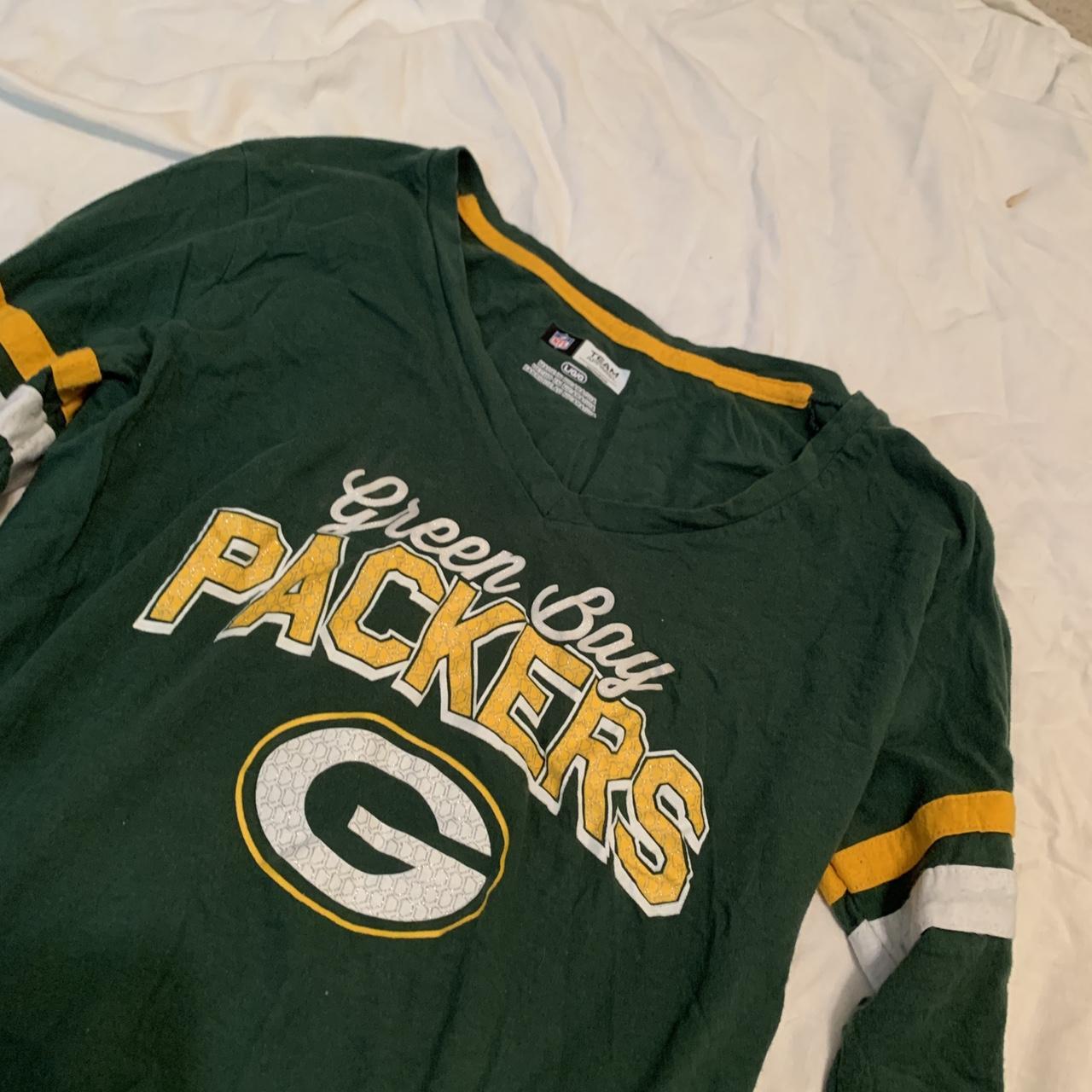 Green Bay Packers Long Sleeve T-Shirt • Size: - Depop