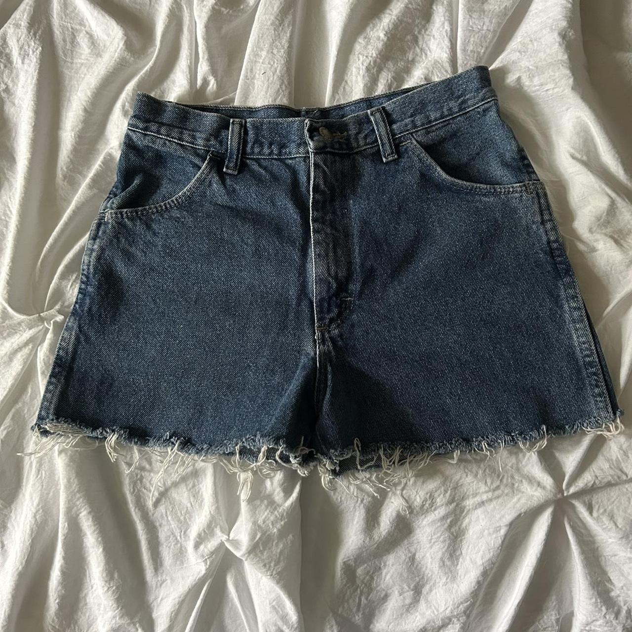 Vintage denim shorts Waist 28’in Length 12’in... - Depop