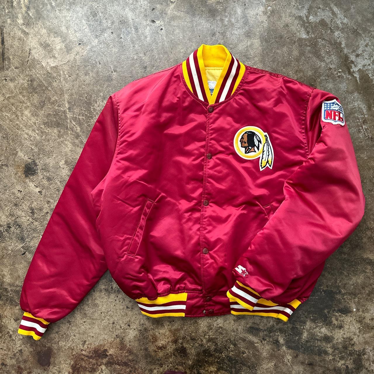 washington redskins starter jacket Large Vintage - Depop