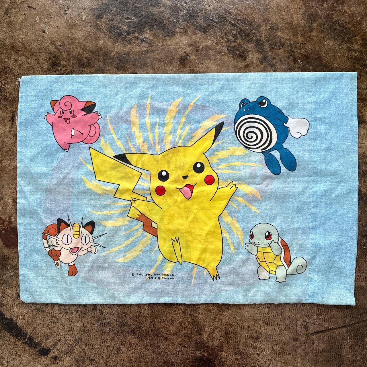 VINTAGE 90S POKEMON PILLOWCASE IN MINT CONDITION - Depop