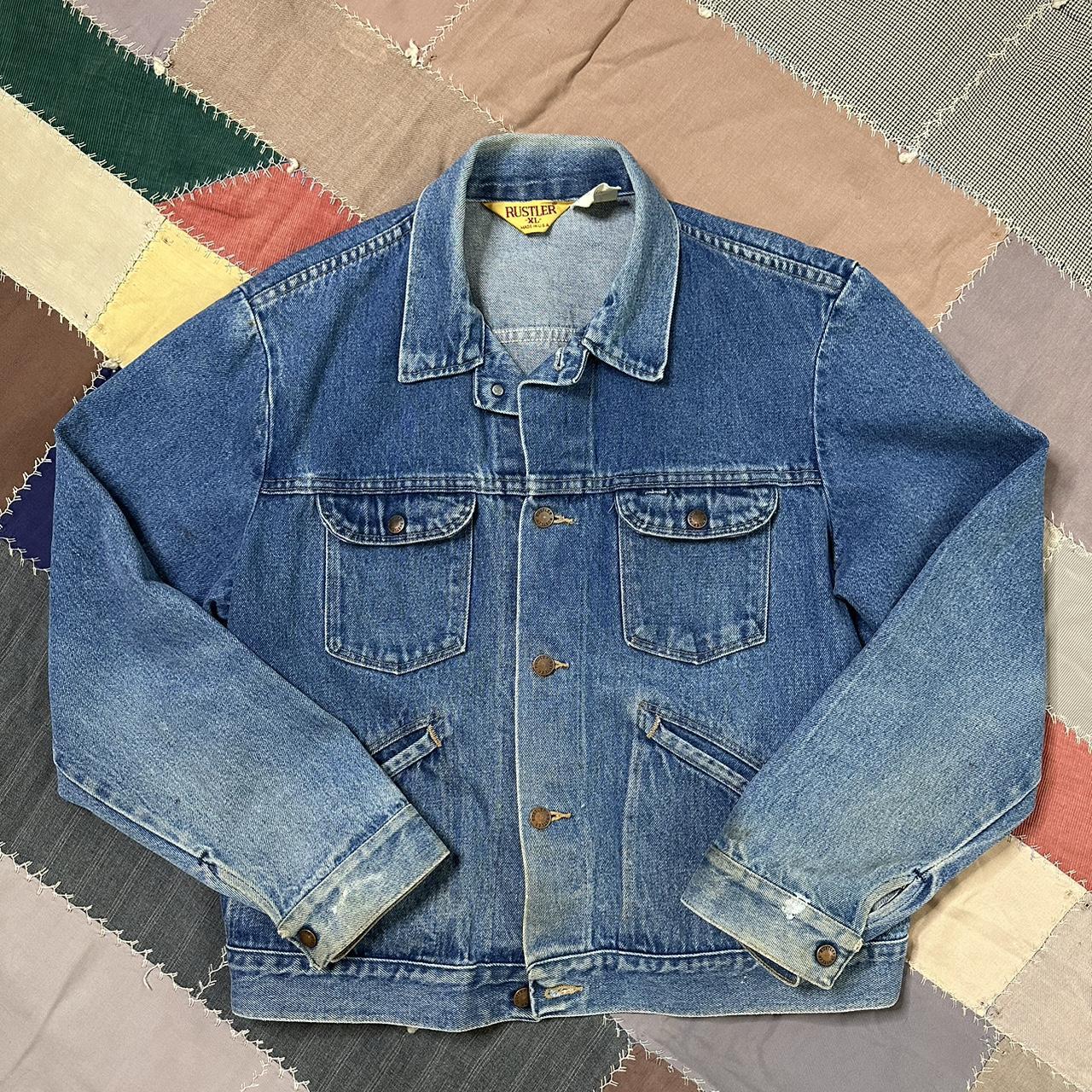 Vintage Rustler Denim Jean Jacket Beautifully worn... - Depop