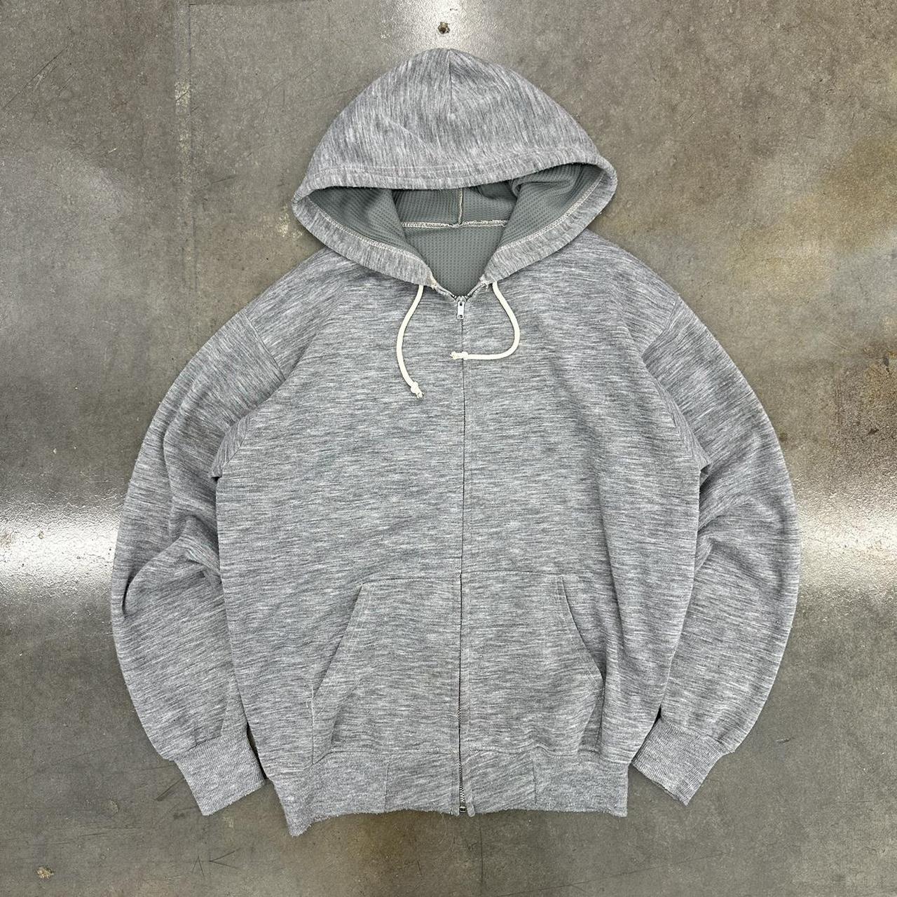 Men's waffle clearance knit zip hoodie