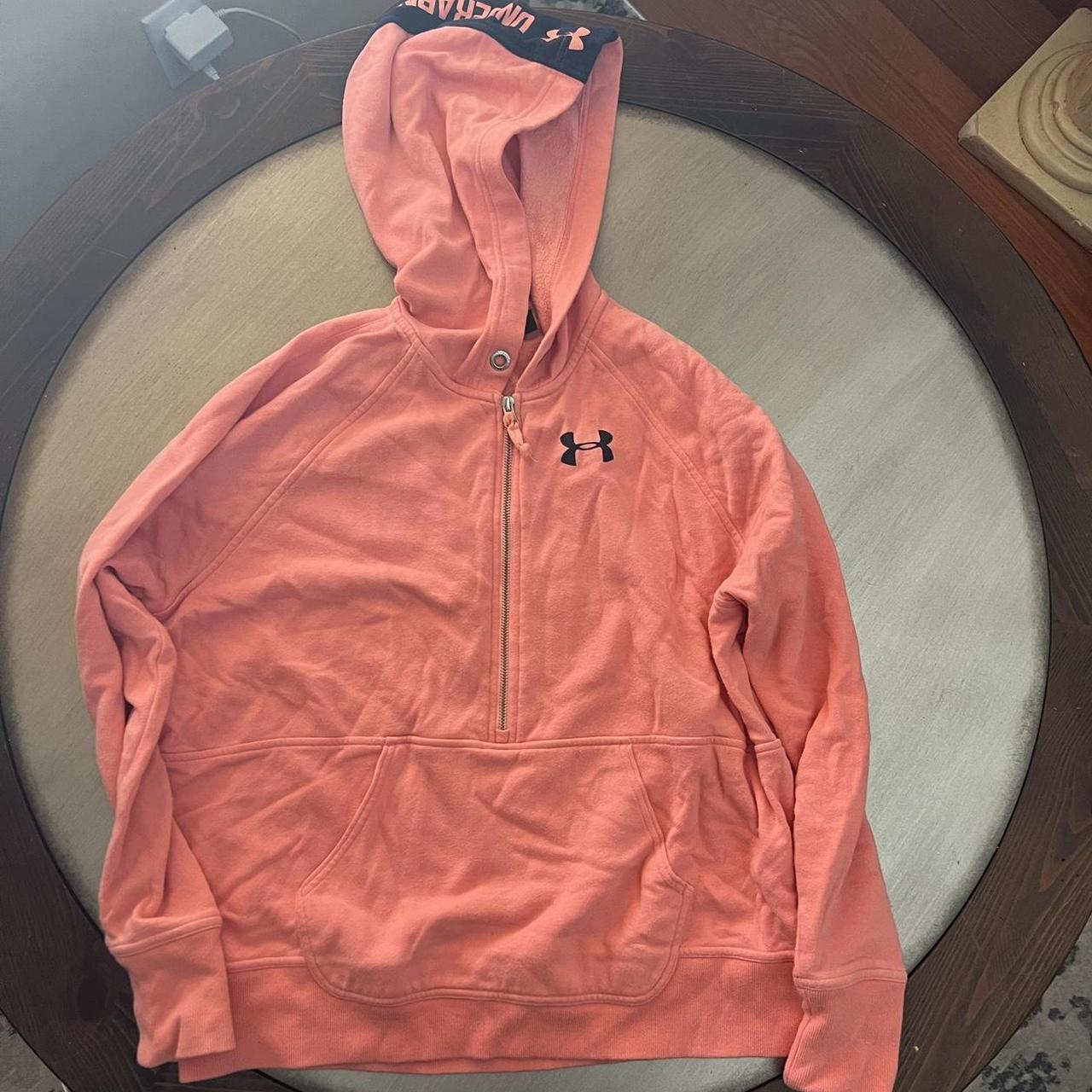 Under Armour Women's Pink Sweatshirt Depop
