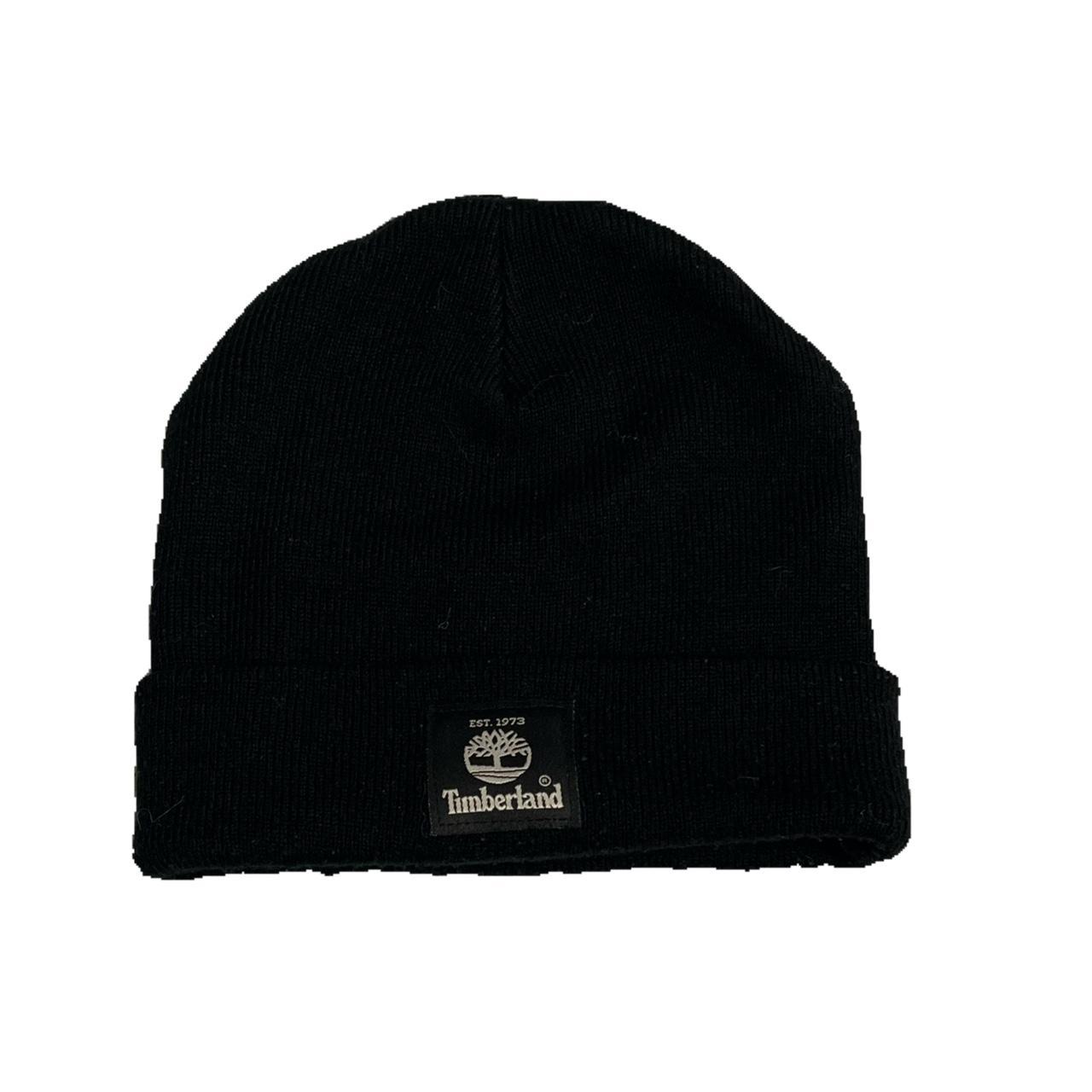 Black store timberland beanie