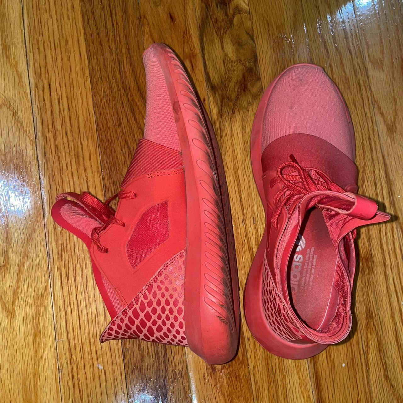 Adidas Red Tubular Defiant Sneakers Women s Size 7.5. Depop