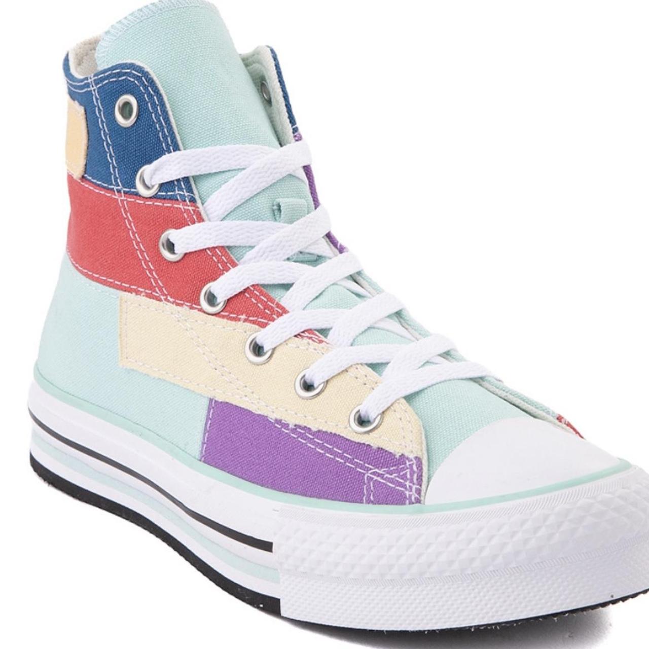 converse patchwork pastel shoe !! - Depop