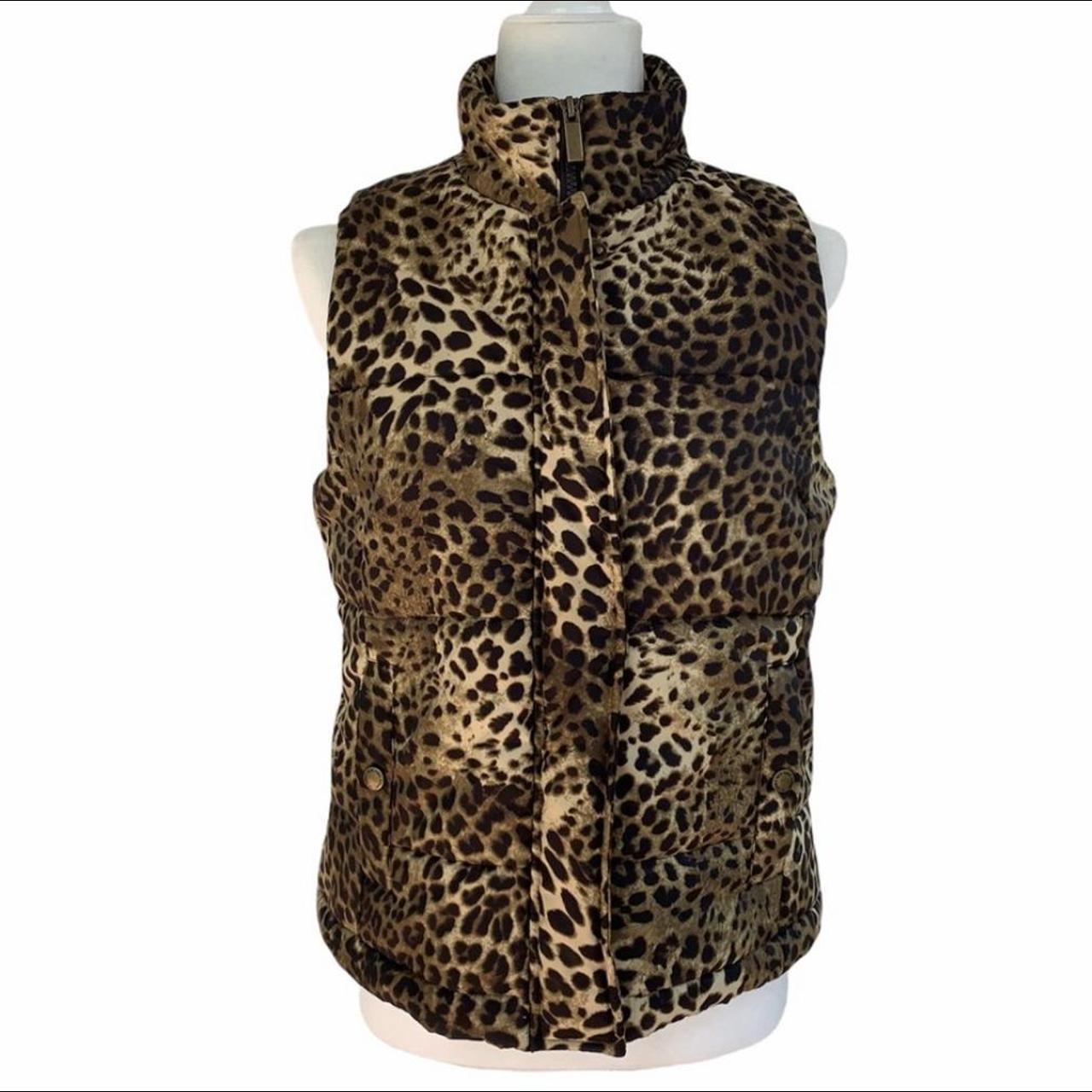 Leopard puffer outlet vest