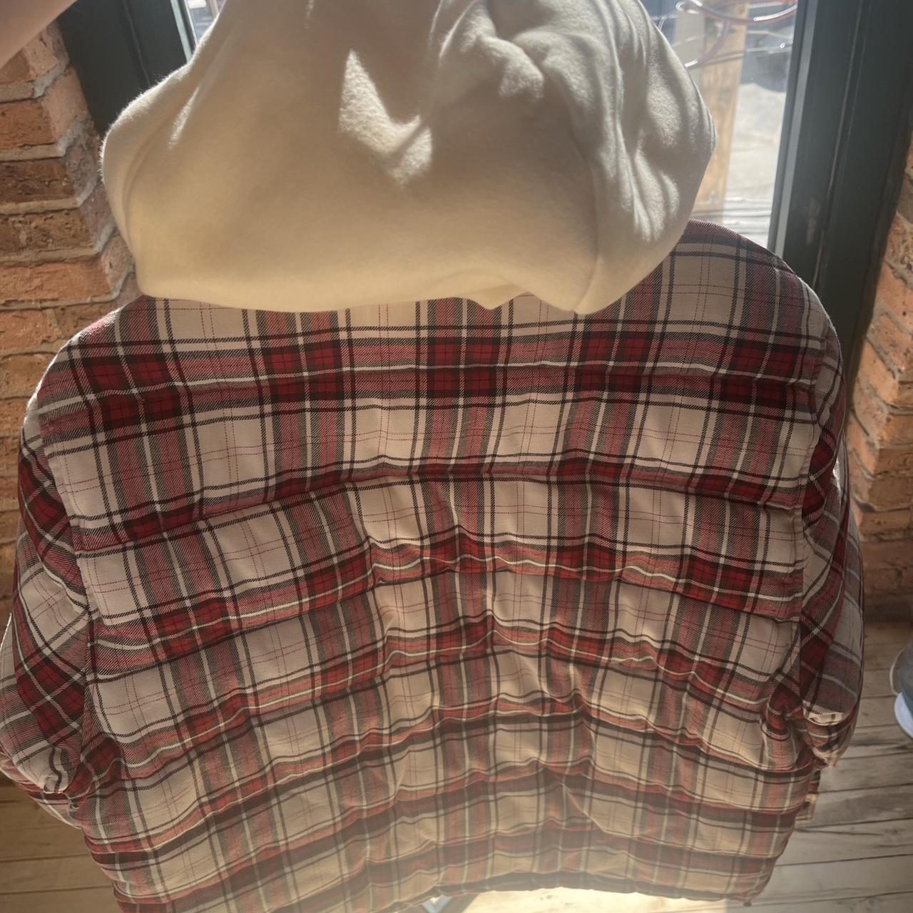 Kith Sterling Quilted Hooded Puffer Plaid Flannel... - Depop