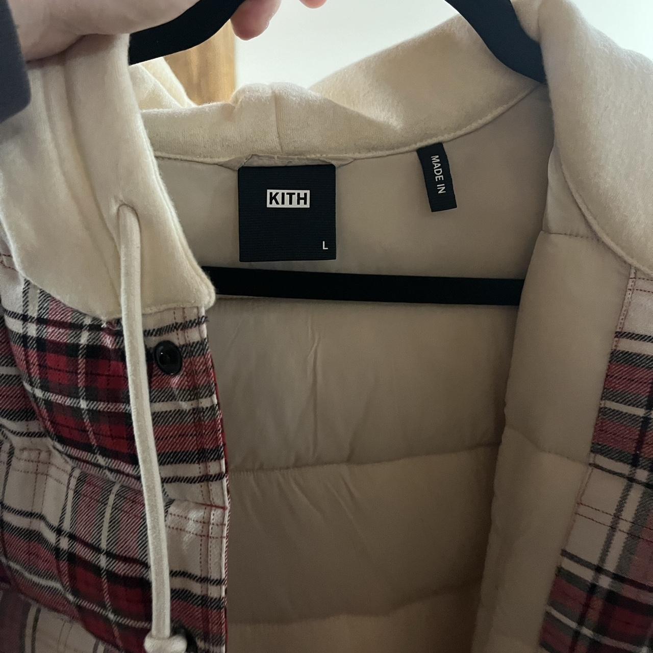 Kith Sterling Quilted Hooded Puffer Plaid Flannel...