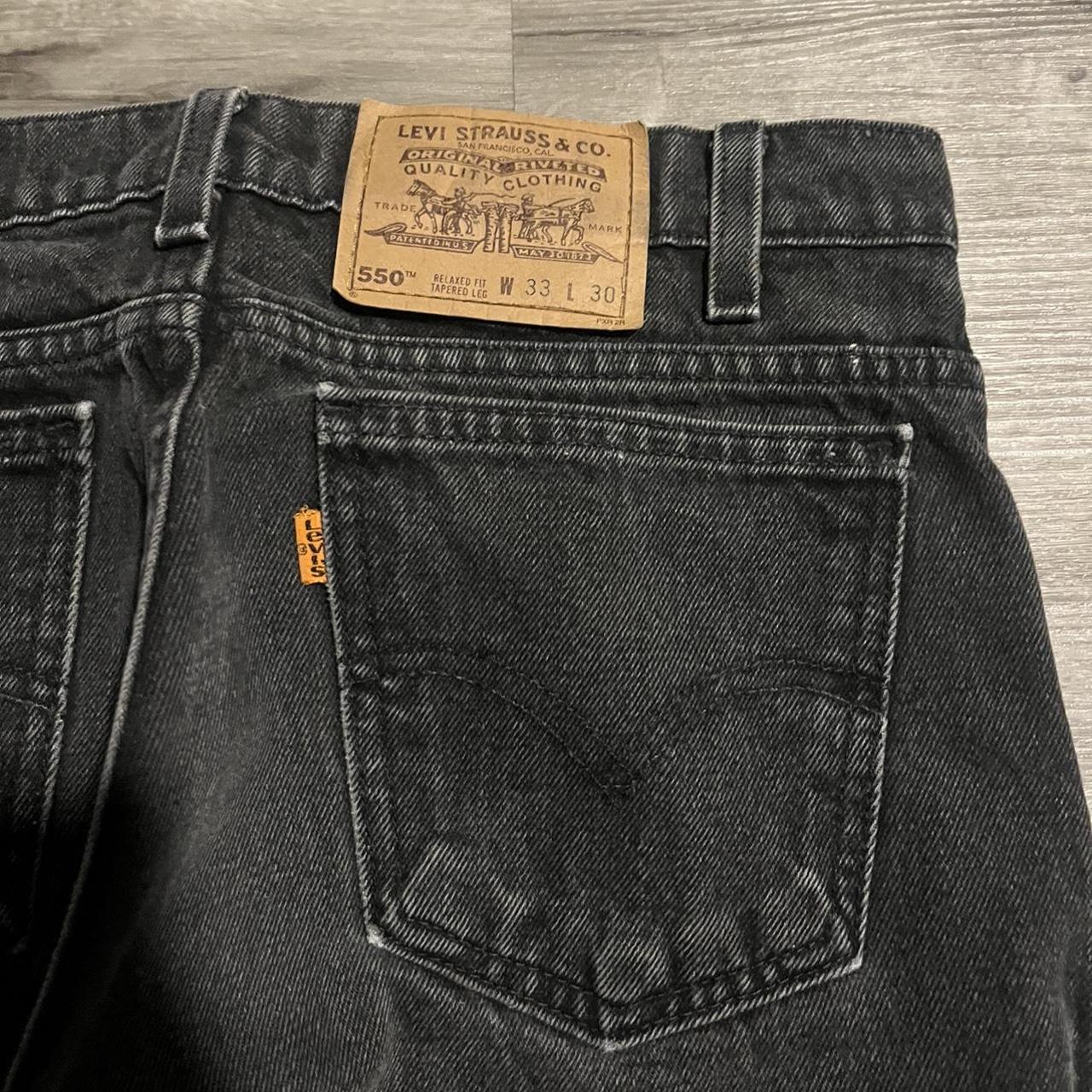 orange tag levi’s vintage 90s black wash and vintage... - Depop