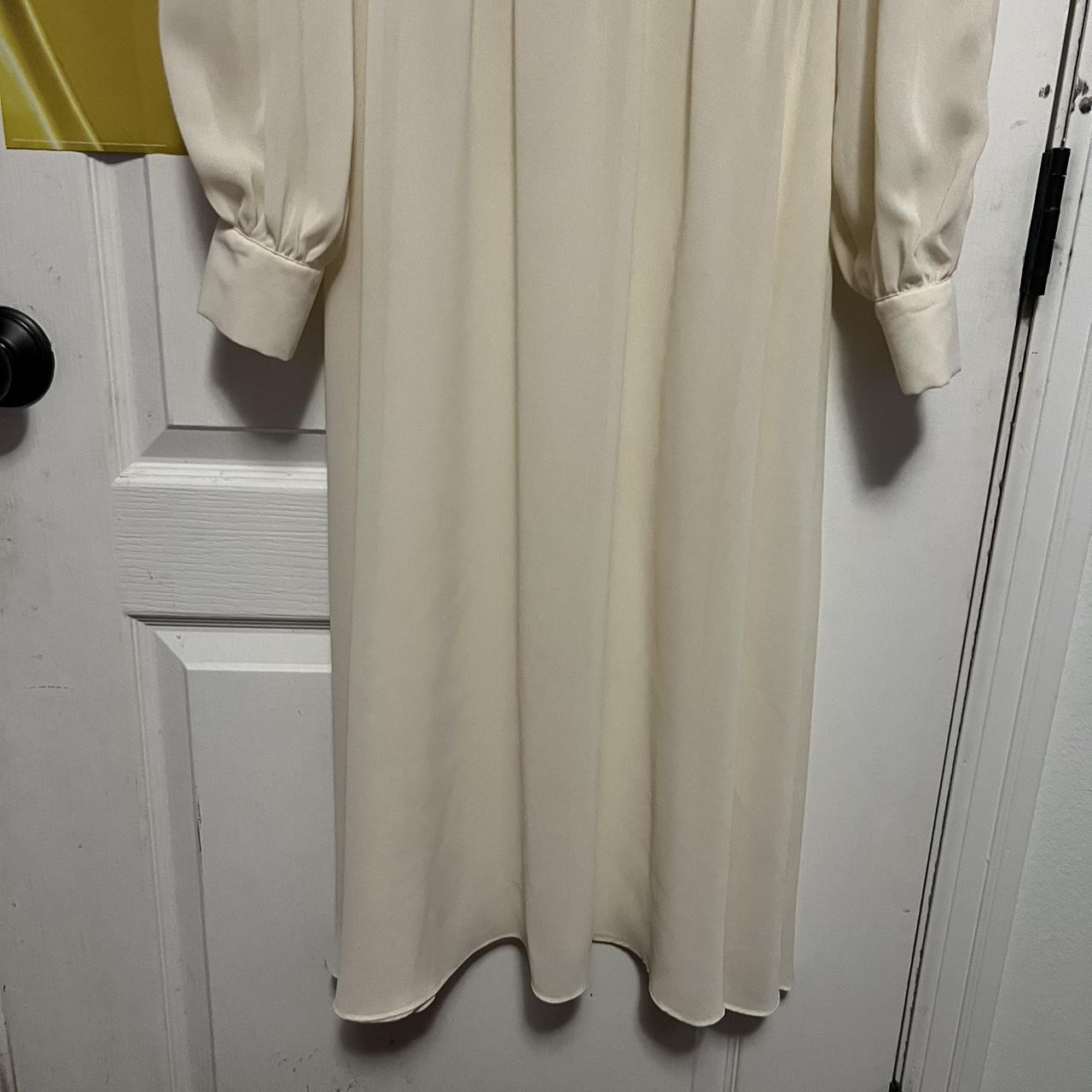 Women's Cream and White Dress | Depop