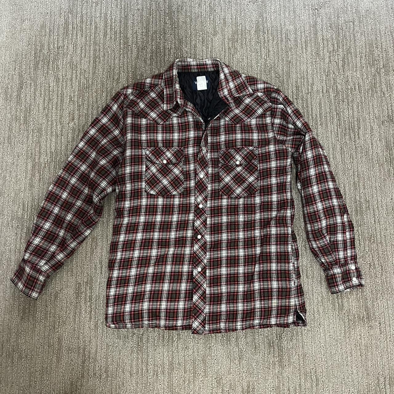 vintage men’s wrangler jacket/button up no flaws fit... - Depop