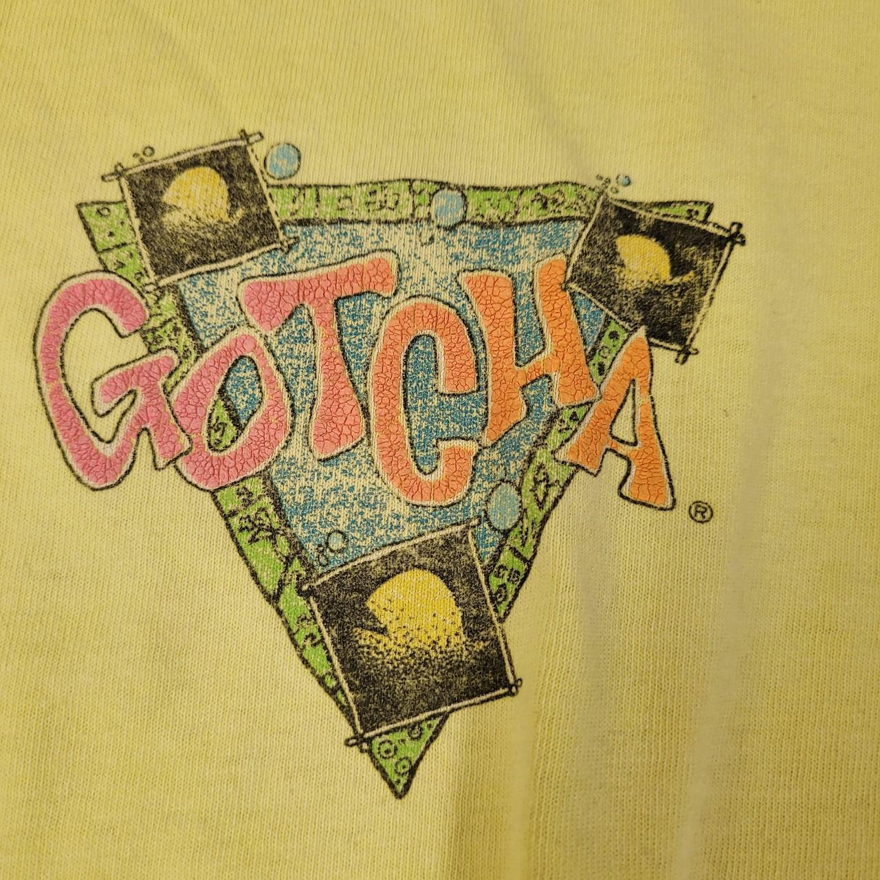 (古着)90s gotcha レーヨンシャツ 無地　cityboy surf Vintage Gotcha T Shirt 1990 Gotcha Surf T Shirt Vintage Surf