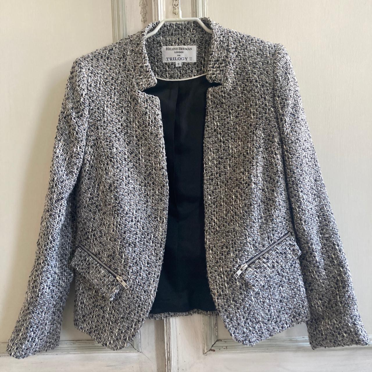 Beautiful tweed jacket by Helene Berman for Trilogy.... - Depop