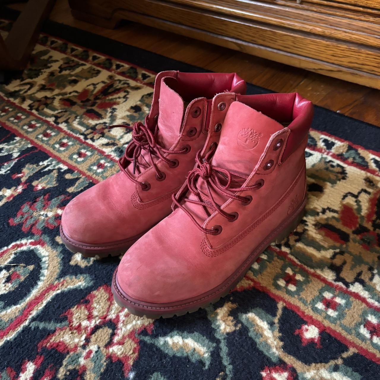 Timberland Women's Ankle Boots Red/Burgundy US – Red