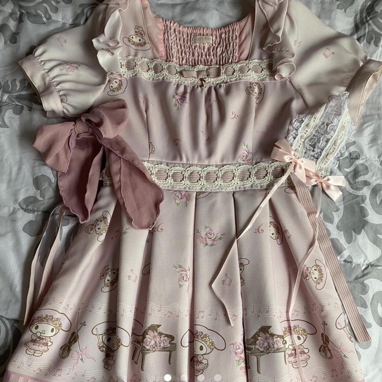 authentic liz lisa × my melody piano pink lolita... - Depop