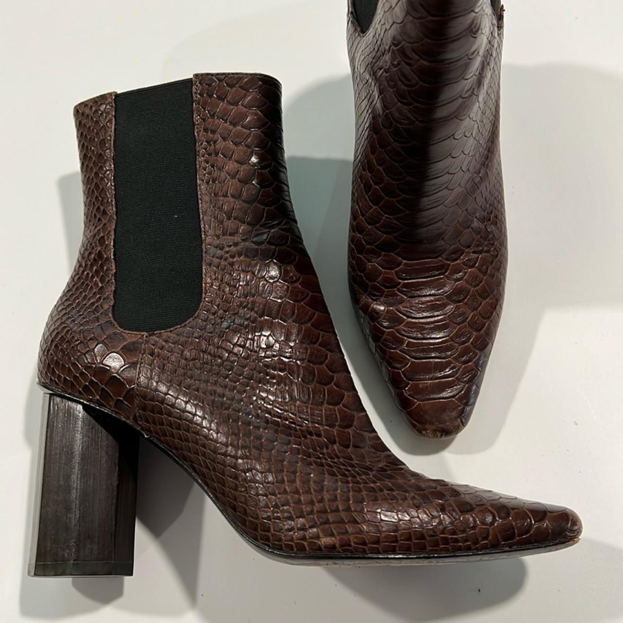 Donald pliner snakeskin booties best sale