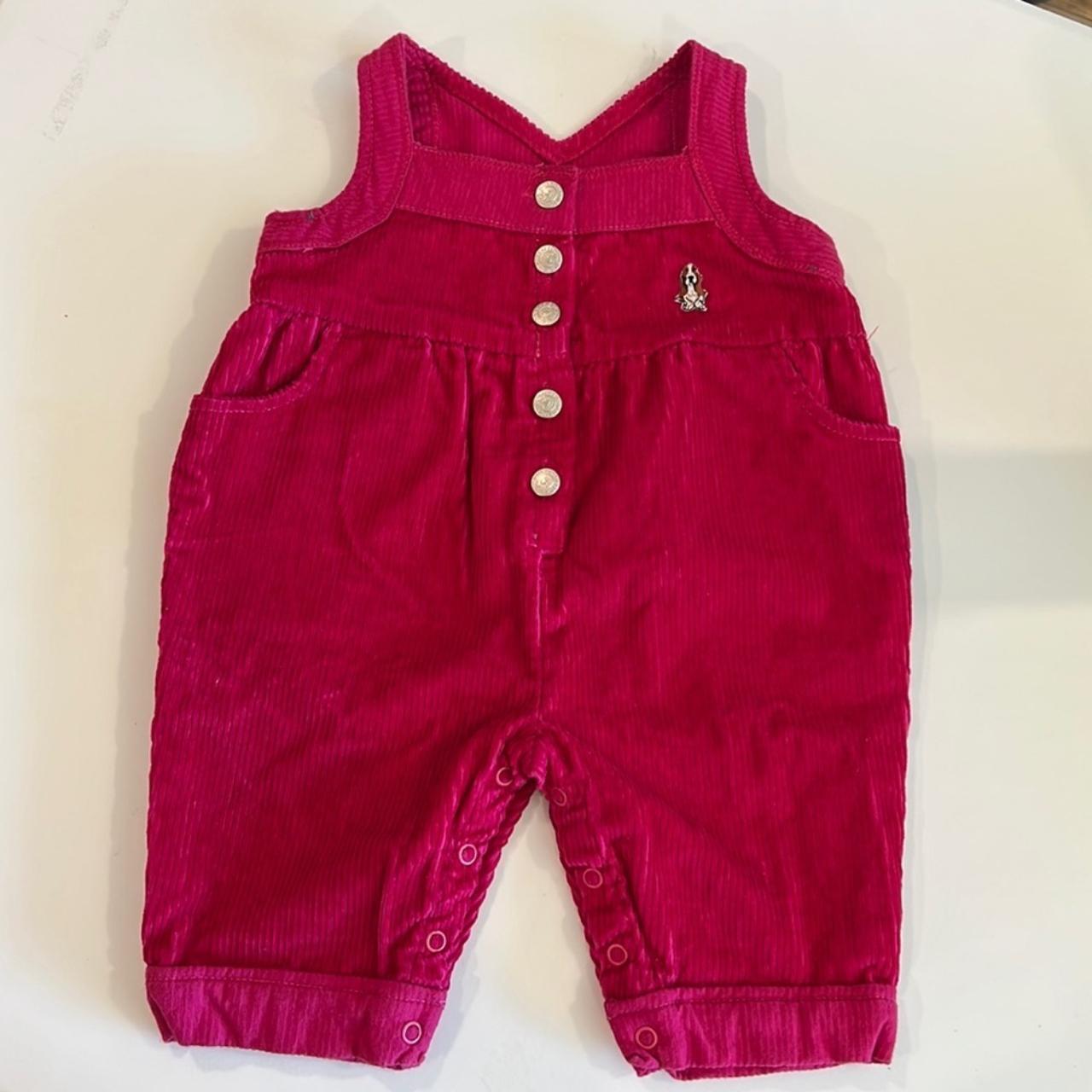 Factory Vintage Hush Puppies girls pink corduroy Overalls sz 5