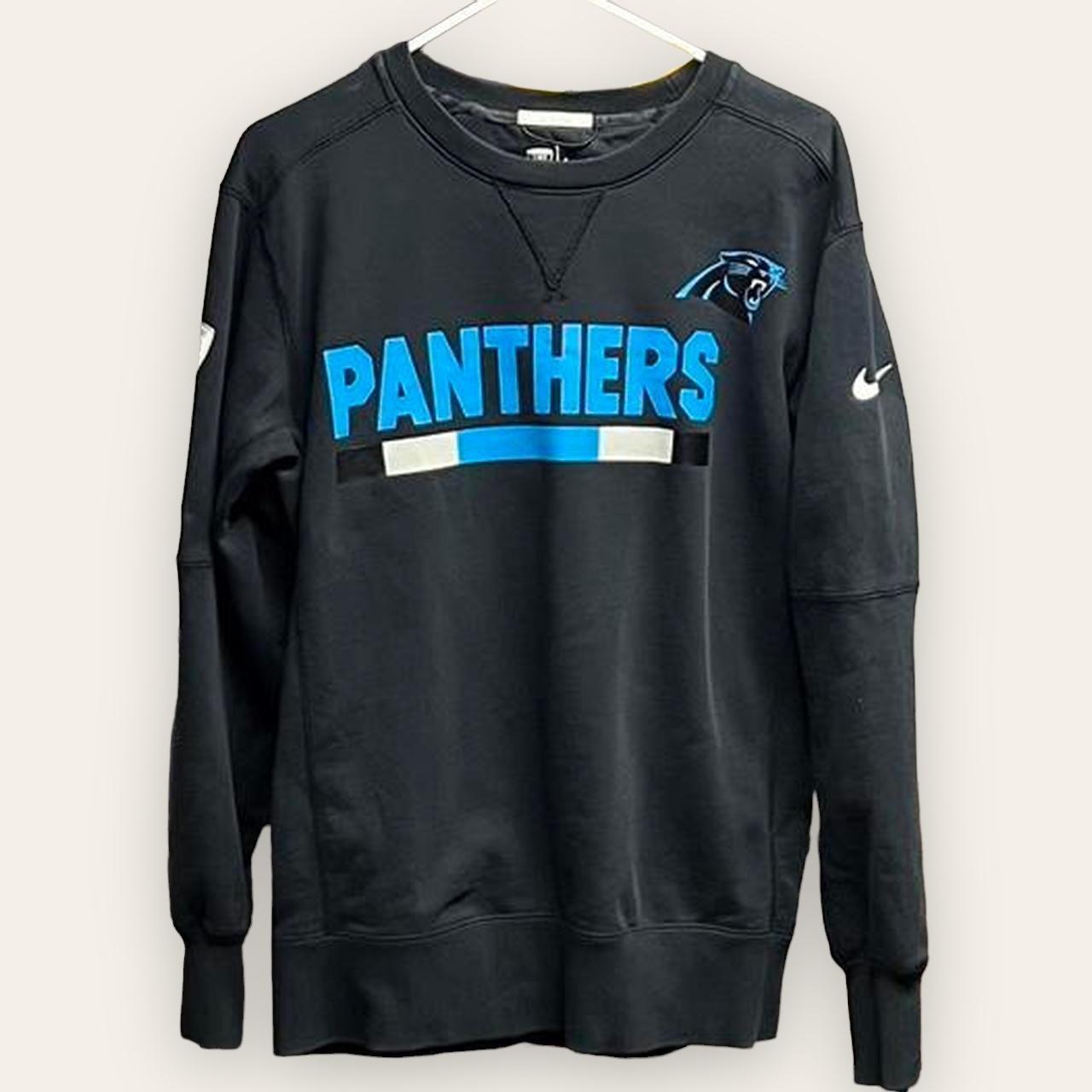 Nike Men's Carolina Panthers Rewind Shout Black Crew Sweatshirt