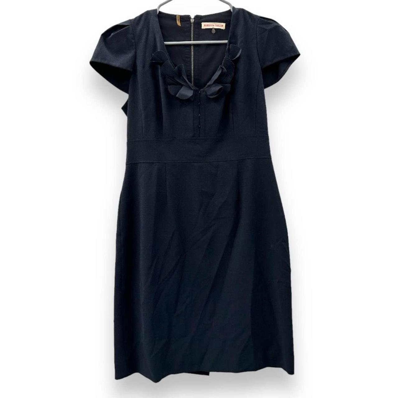 Rebecca taylor black ruffle hot sale dress