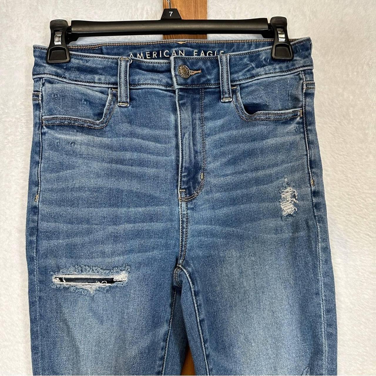 Super High-Waisted Jegging, Super Destroy, American Eagle Outfitters