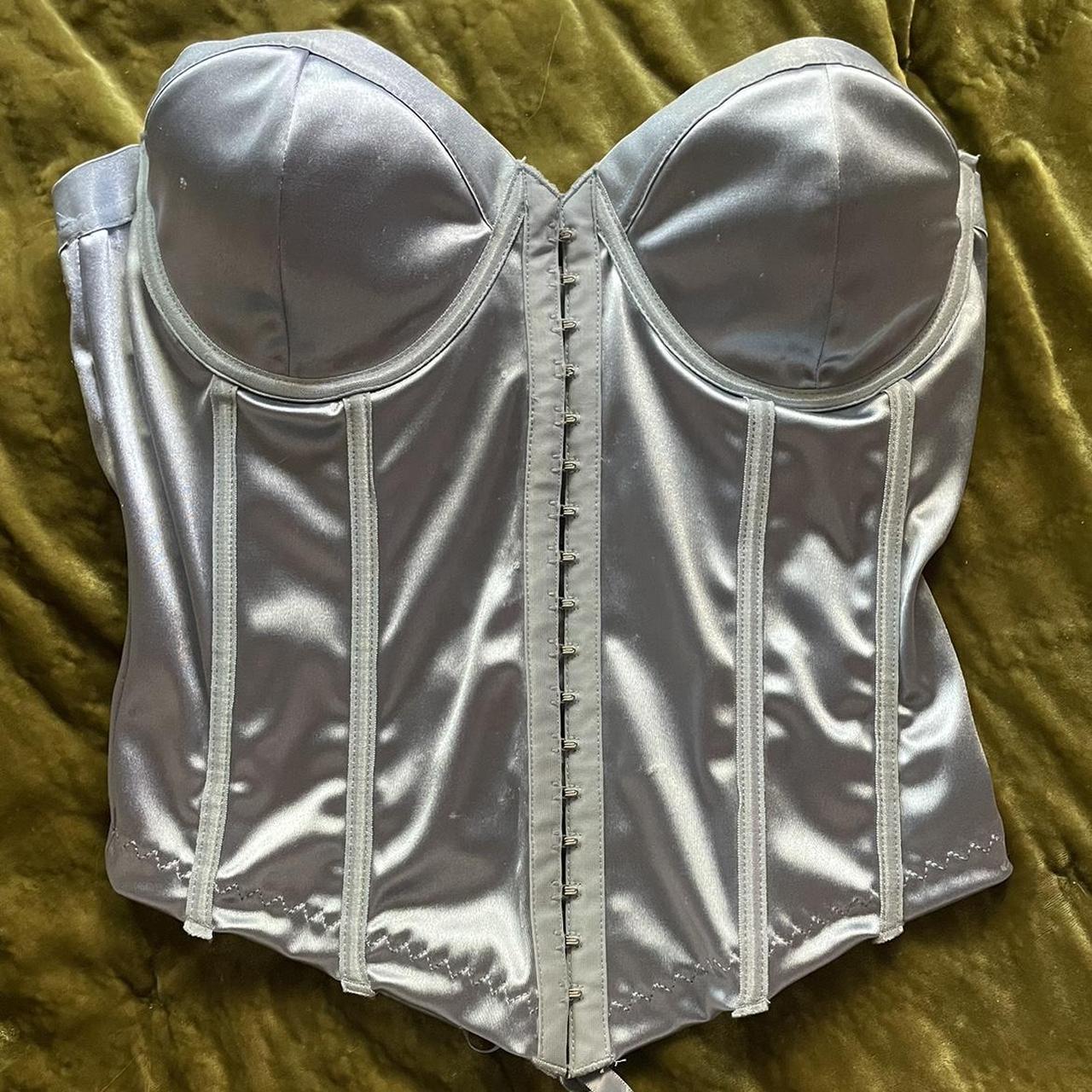 Forever 21 Women's Blue Corset Depop