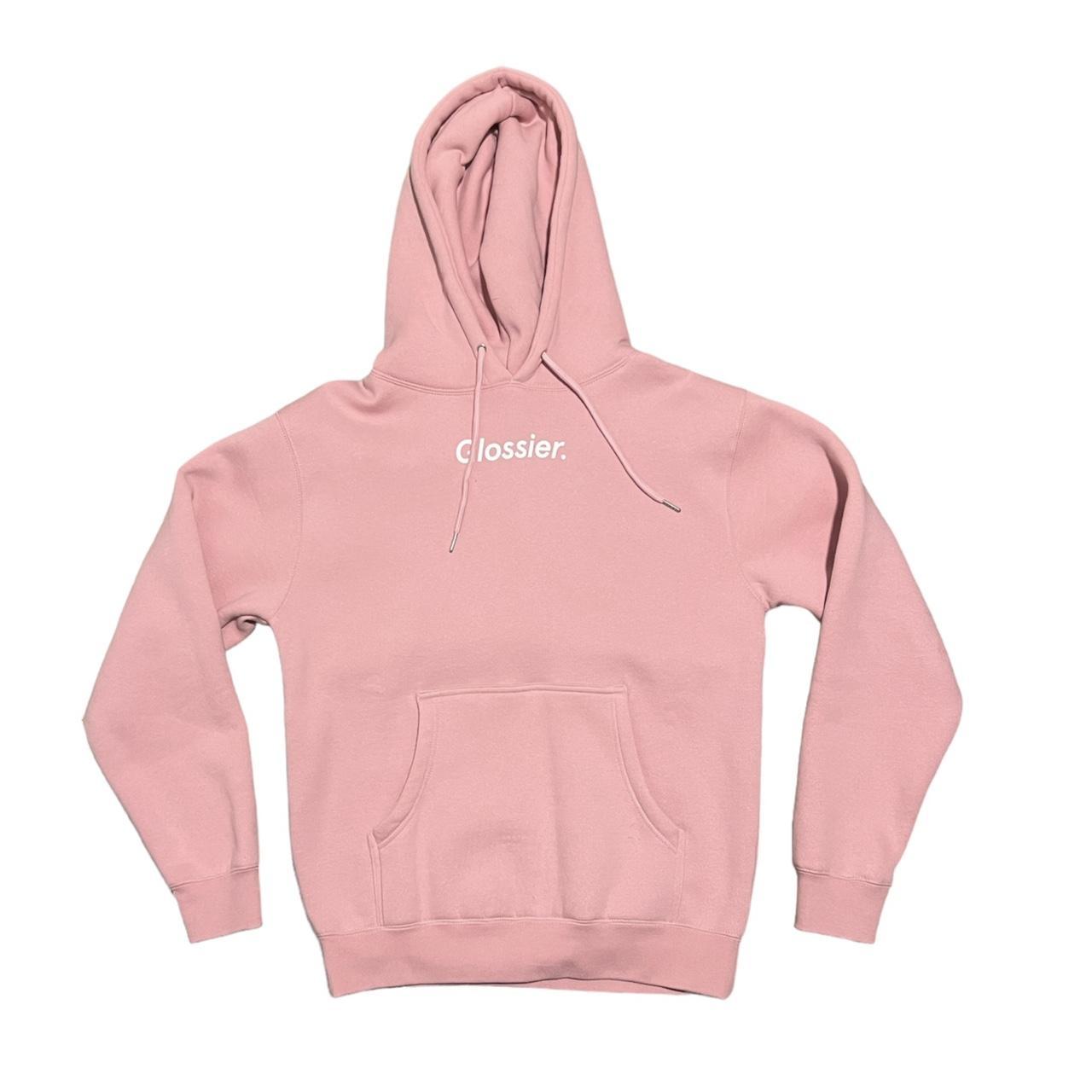 Pink glossier hoodie Has a few flaws which I tried... - Depop