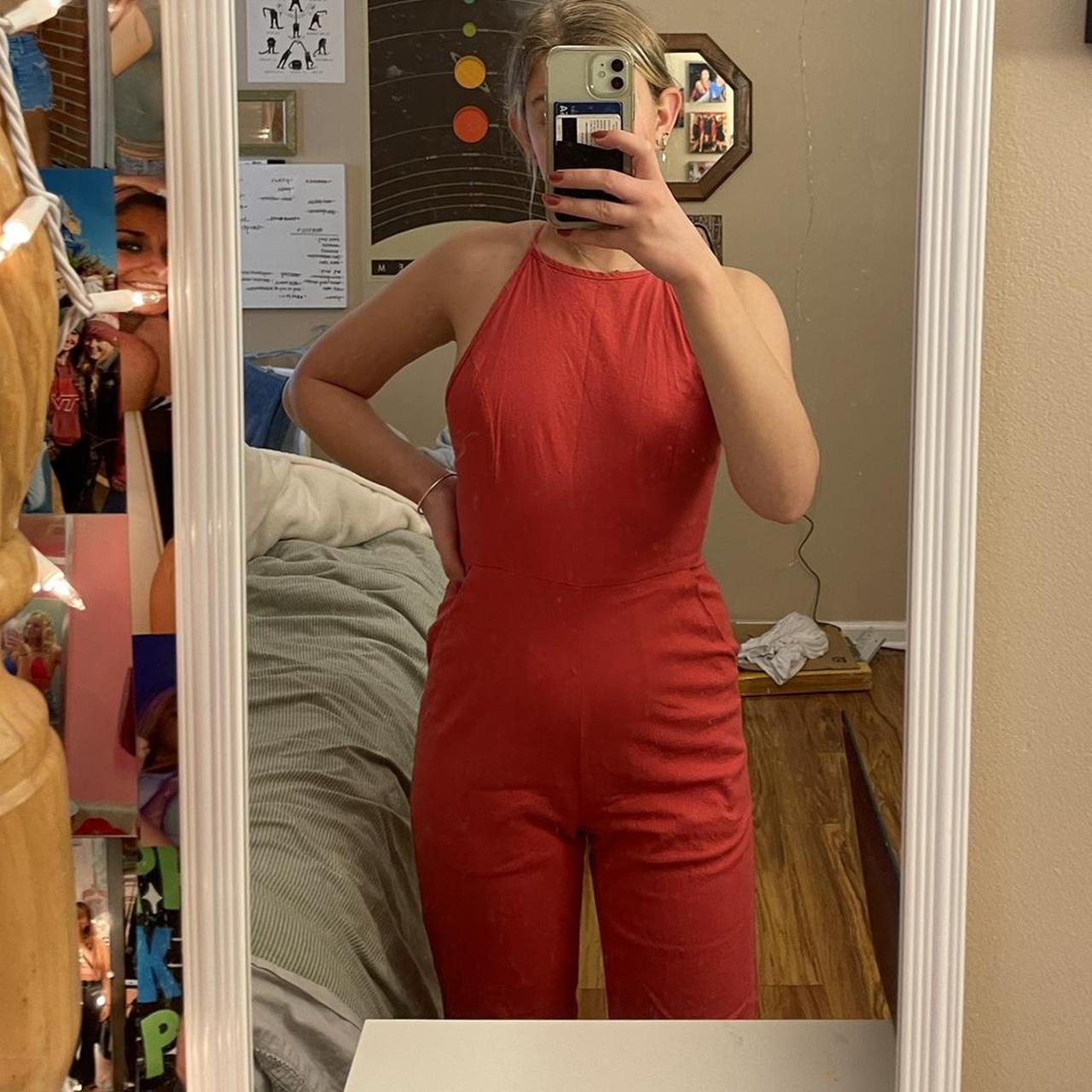 urban outfitters red jumpsuit