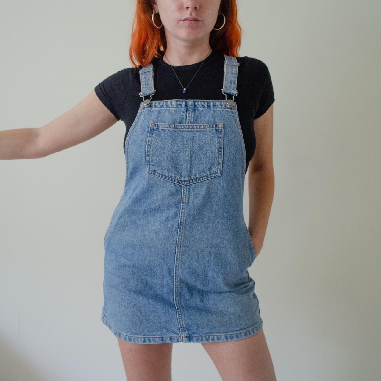 Light blue dungaree dress hotsell