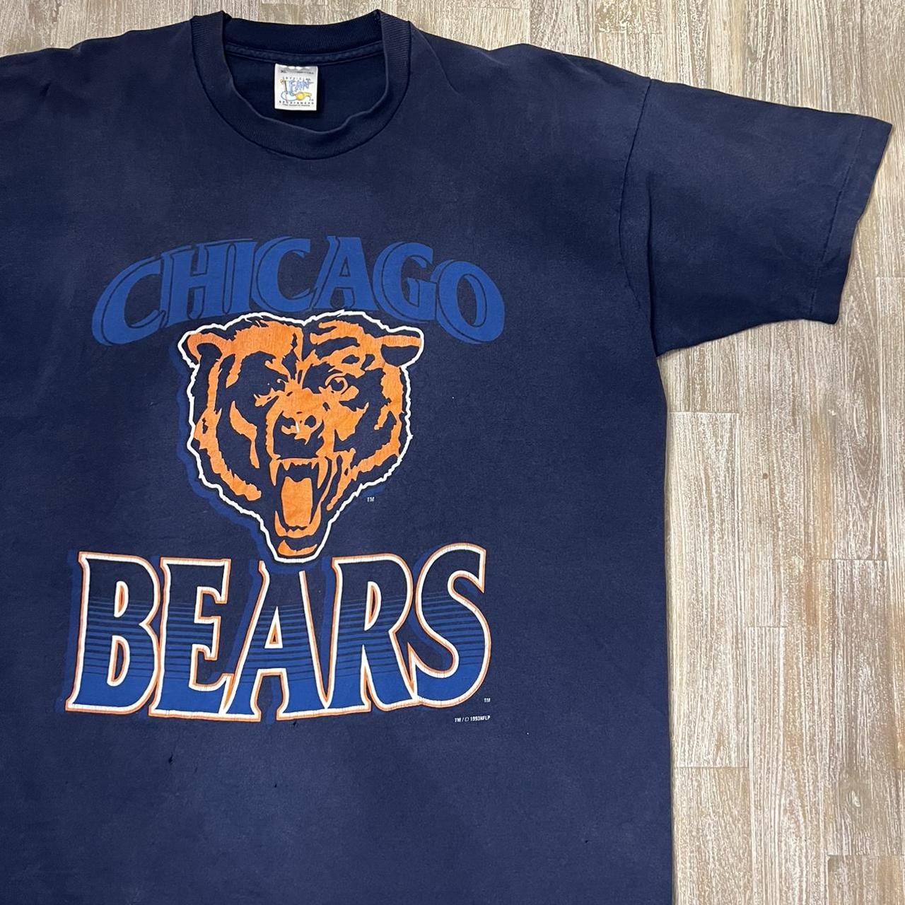 Vintage Chicago Bears NFL Navy Short Sleeve Shirt Men Size XL Logo