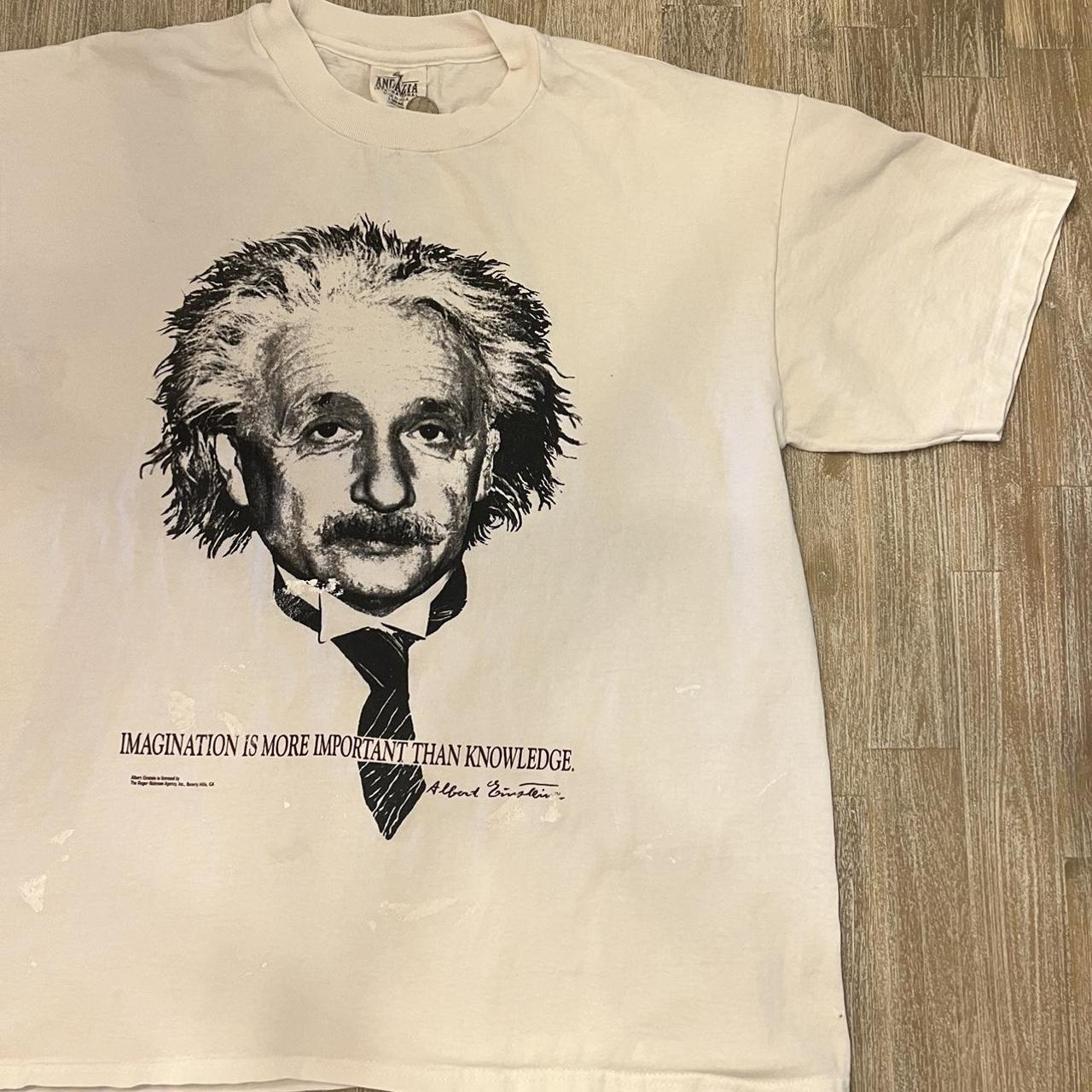 Vintage Albert Einstein Shirt Big Face Andazia... - Depop