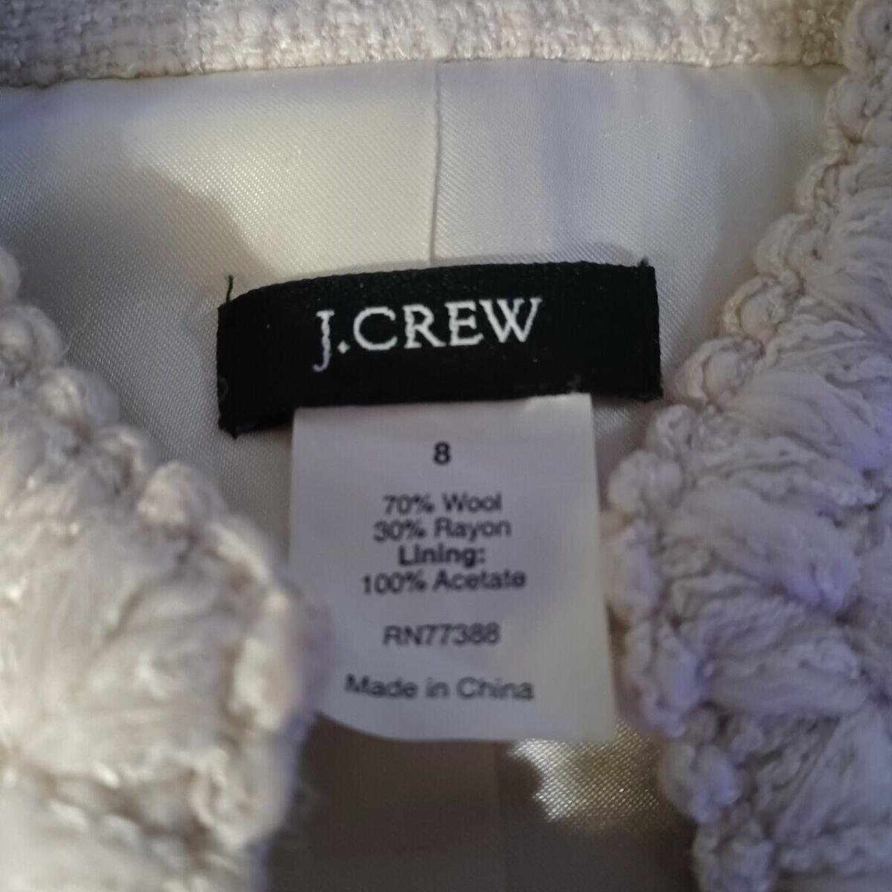J.Crew Women's White Coat Depop