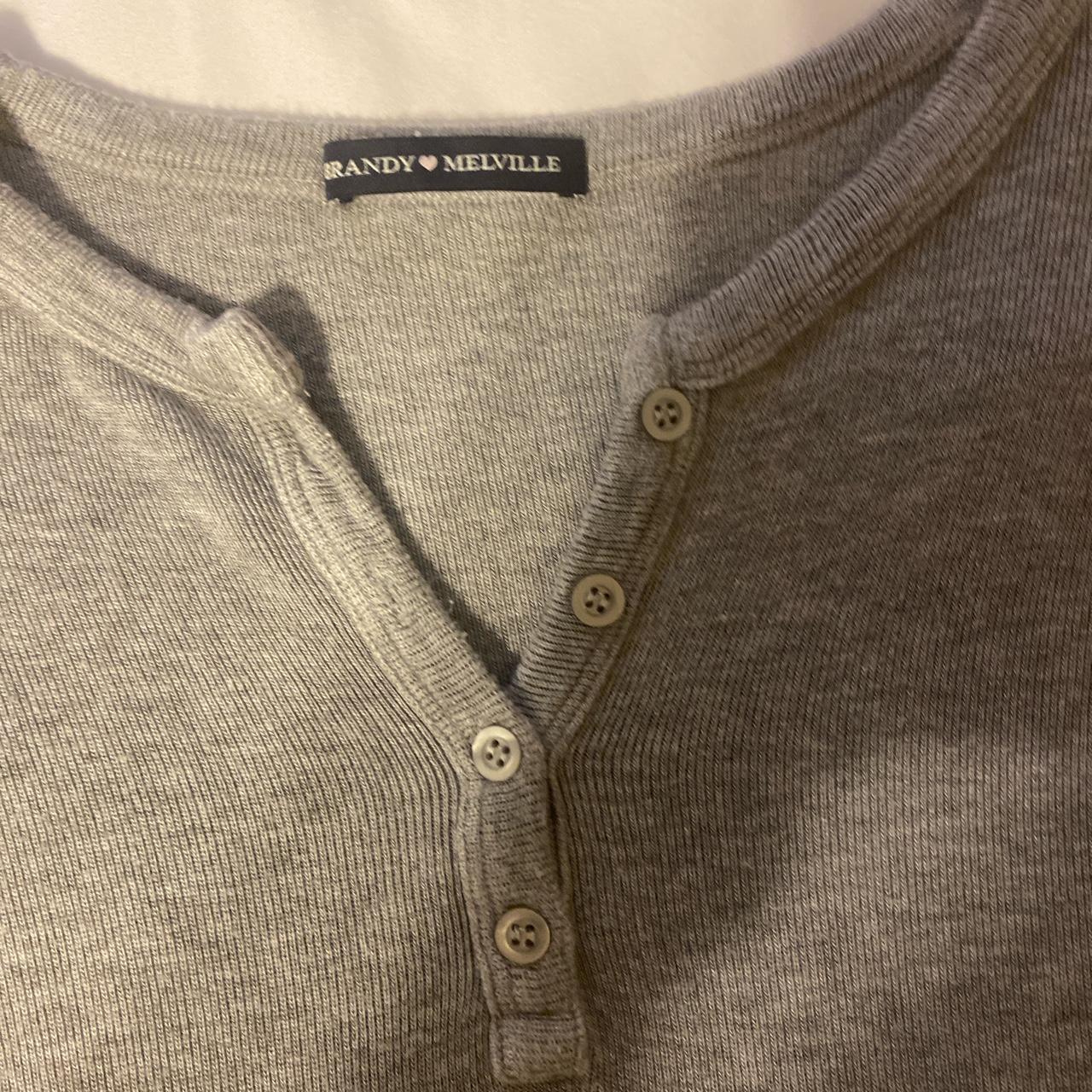 Grey brandy Melville long sleeve in great condition... - Depop