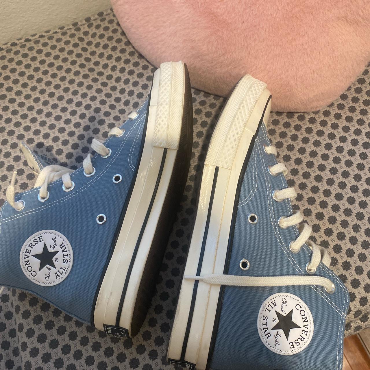 Blue converse chuck 70s high tops basically brand... - Depop