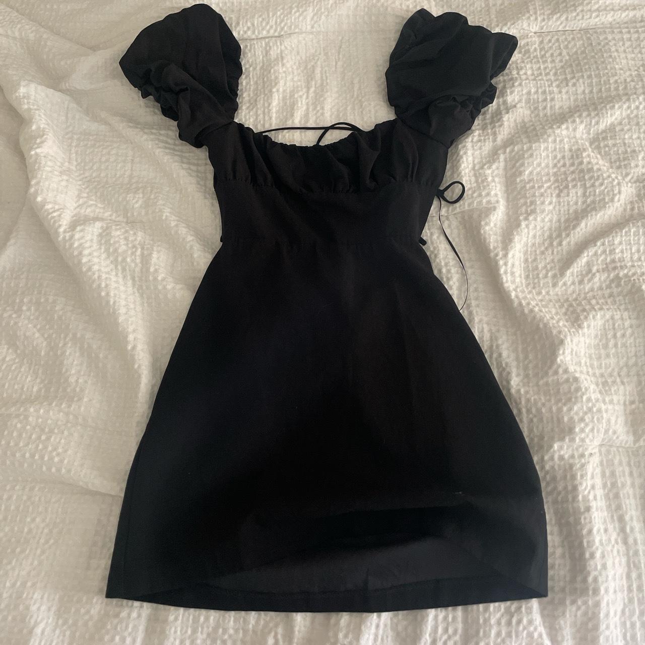 zara black mini dress perfect for hoco! worn... Depop
