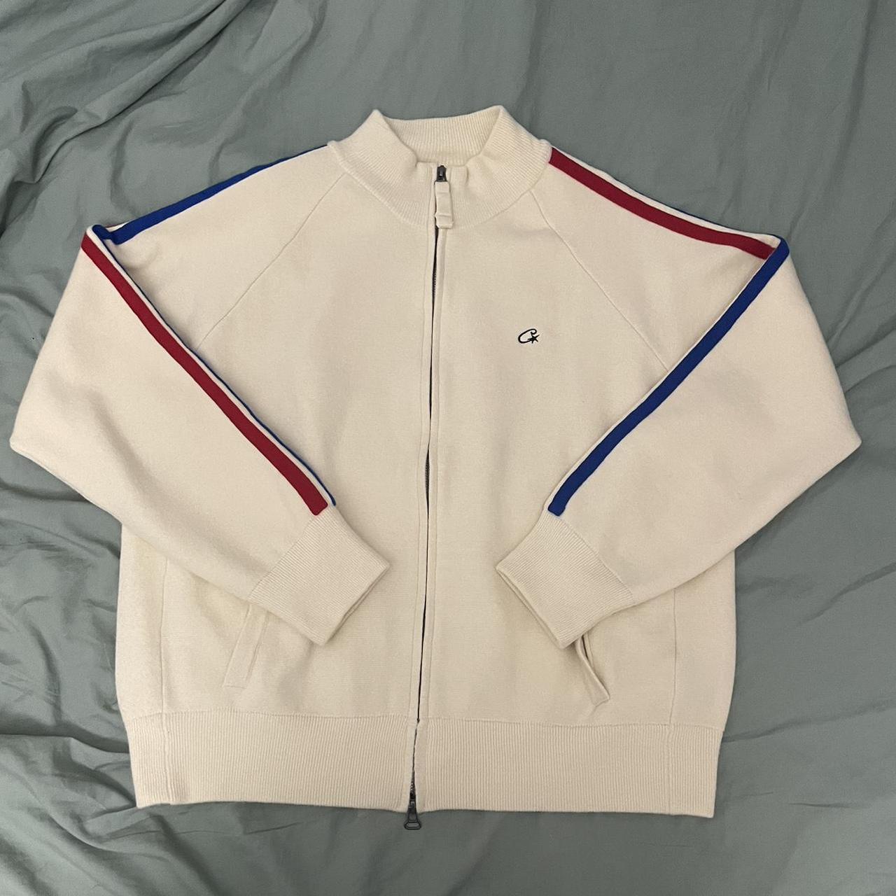 Corteiz Knit Zip Up Fleece Cream Size Medium Perfect Depop