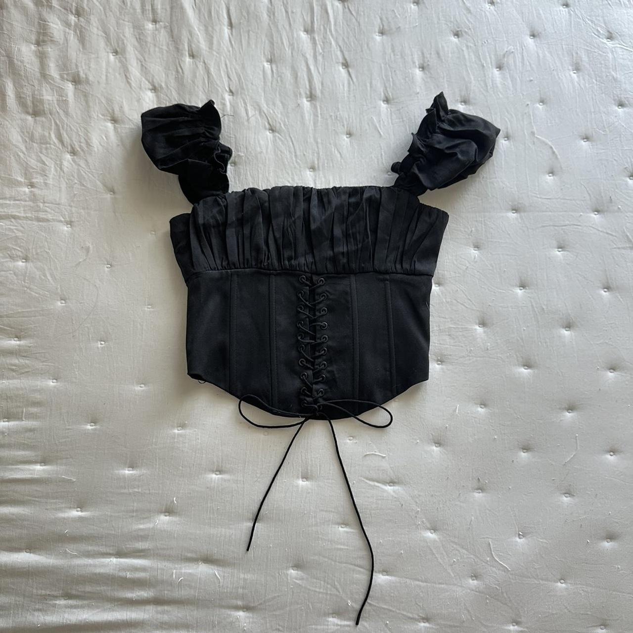 Black corset princess Polly top with