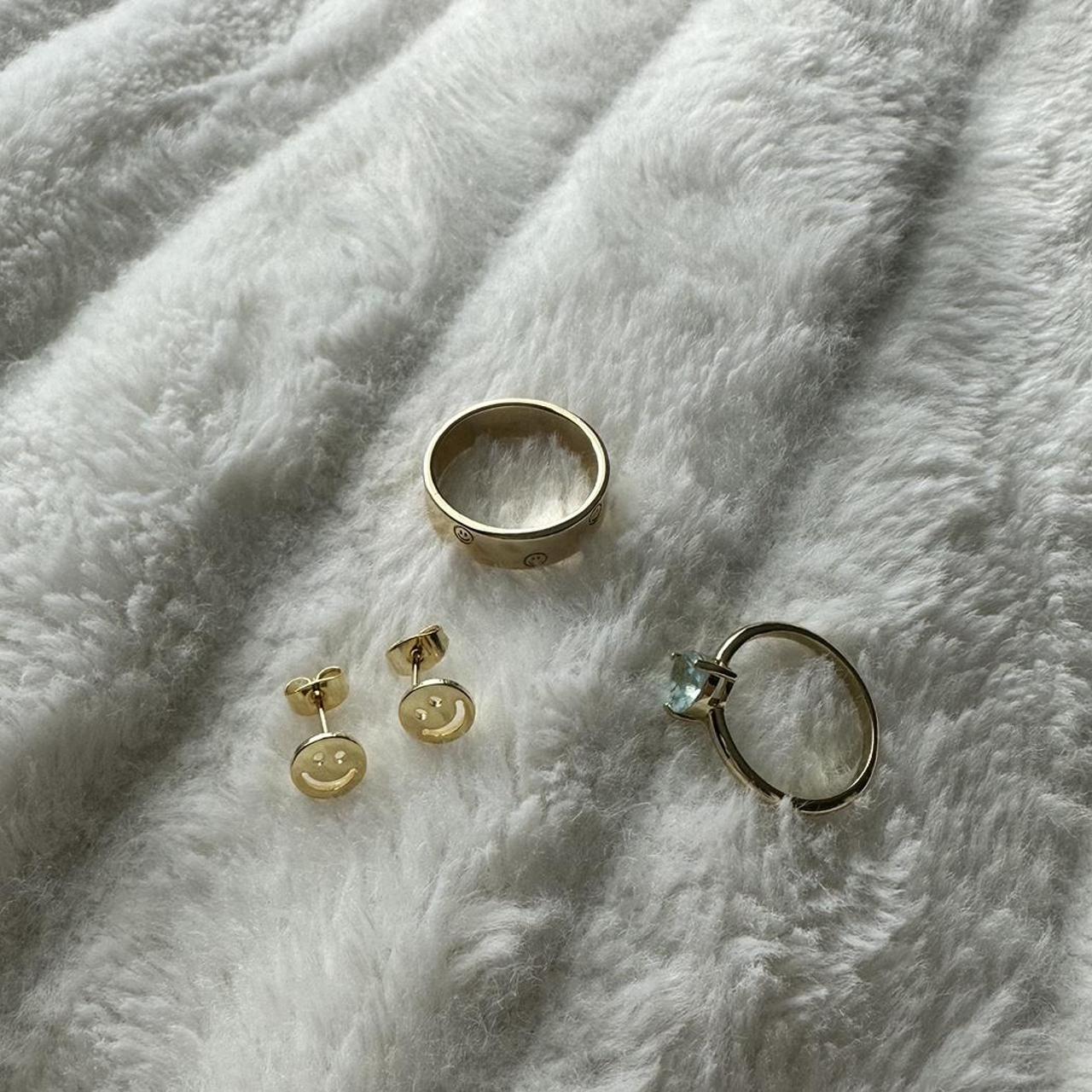 Evry Jewels Rings + Earrings set 🤍 2 rings size... Depop